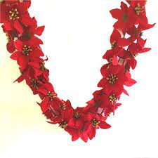 Make a festive statement this holiday season with this bold and beautiful, lighted poinsettia garland. Artificial Red Poinsettia Garland 180cm Christmas Fireplace Decoration 5060022932876 Ebay