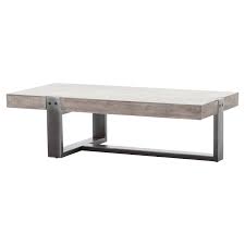 Frantz Loft Modern Grey Metal Concrete Low Coffee Table 48w Coffee Table Low Coffee Table Concrete Coffee Table