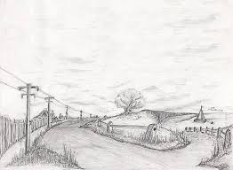 This Drawing From Last Year Graphite Drawings Scenery Line Art