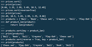 Sort words in a list in alphabetical order in python. Manipulating Lists And Dictionaries In Python Pluralsight