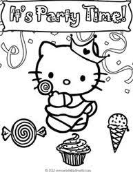 Print free hello kitty coloring sheets and her friends for coloring. Hello Kitty Birthday Coloring Pages To Print Hello Kitty Coloring Kitty Coloring Hello Kitty Birthday Party