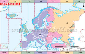 54 specific map of time zones in europe