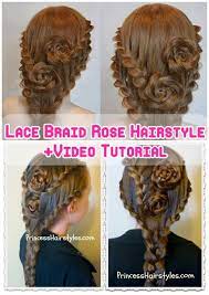 Diy Projects Lace Braid Rose Hairstyle With Video Tutorial Braided Rose Hairstyle Short Hair Diy Rose Hair