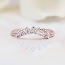 14k Gold Diamond Crown Ring Princess Crown Ring Matching Band Gold Crown Ring Tiar Unique Engagement Rings Sapphire Sapphire Engagement Ring Blue Diamond Crown