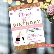 Birthday Ideas For Women S 30th Womens 30th Birthday Invite Printable 30th Birthday 40th 50th Milestone Birthday Invite Cute 30th Invite Champagne Birthday Invite 30th Birthday Invitations Champagne Birthday 40th Birthday Invitations