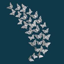 Pvc size:11cm(2pcs),8cm(2pcs),6cm(8pcs) the stickers can be applied on all smooth surfaces, such as walls, doors,closets, plastic, metal, tiles, fridges, laptops, cars etc. Amazon Com Pinkblume Silver Butterfly Decorations 3d Butterflies Wall Art Decor Stickers Diy Removable Metallic Glitter Paper Wall Decal For Home Living Room Babys Kids Bedroom Showcase Nursery Decor 48pcs Kitchen