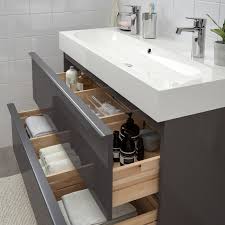 You can totally make your own shelf. Godmorgon Braviken Waschbeckenschrank 2 Schubl Hochglanz Grau Brogrund Mischbatterie Ikea Osterreich Sink Cabinet Bathroom Interior Bathroom Interior Design