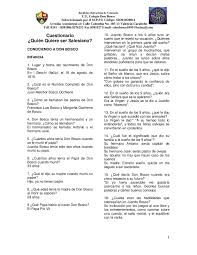 Juegos cristianos para niños de 7 a 9 años. Calameo Cuestionario Conociendo A Don Bosco