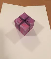 To leave with a tip as a lovely thank you. Pop Up Present Angle Fold Cube