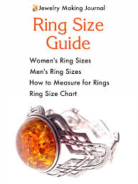 ring size chart jewelry making journal