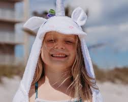 Unicorn Hooded Towel Robe Kids Beach Baby Animal Hoodie Bath Pool Swim  Lessons Unicorns Ships From Texas