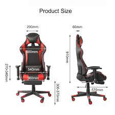 Insma gaming gaming racing chair dark gray office armchair. 180 Lying Racing Gaming Chair Office Executive Ergonomic Recliner Footrest