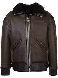Lemaire Shearling Jacket Chocolate 6 707 Chocolate Brown Shearling Jacket From Lemaire Featuring A Tur Leather Jacket Men Mens Outdoor Jackets Jackets