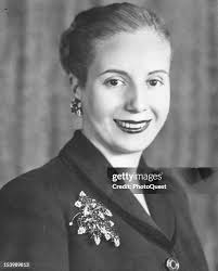 Eva Peron , wife of the Argentine President, in a ball gown attending...  News Photo