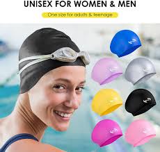 Shampoo and condition your hair and rinse your swim cap in clean water after you're finished swimming for the day. Buy Opom Swim Caps For Women And Men Unisex Adults High Elasticity Thick Silicone Swim Cap For Long Hair Bathing Swimming Cap With Ear Plugs And Nose Clip Keep Your Hair