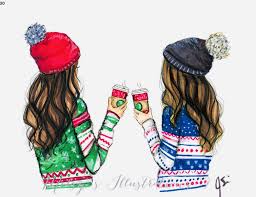 Christmas Is The Time En 2020 Dessin Fille Dessin Dessin Ado