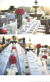 58 Trendy Ideas For Wedding Table Red White Flower Black Wedding Table Setting Red And White Weddings Wedding Table