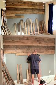 Because pallets can be found or obtained for little to no cost they can be an inexpensive option to completely transform the look and feel of a room in just an afternoon. Diy Pallet Wall 25 Best Accent Wood Wall Tutorials A Piece Of Rainbow