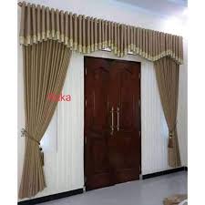 Harga gorden polos embos pintu jendela model smokering 12 lubang murah abu. Gorden Pintu Depan Model Poni Bahan Blackout Shopee Indonesia