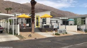 Old Park Model Community Revamped Into Modernized Tiny Home Community In Palm Springs California Tiny House Community Tiny House Trailer Tiny House