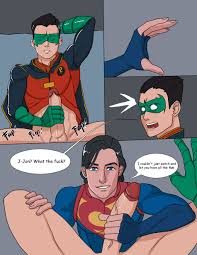 Damian Wayne x Jon Kent - Helping Hand Arousing Art