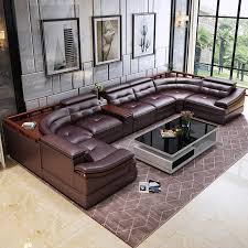 Maybe you would like to learn more about one of these? Leather Sofa U Shaped Head Shaped Leather Simple Modern Living Room Leather Sofa Corner Large Family Sofa Combination Living Room Sofas Aliexpress