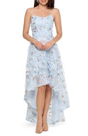 Xscape 3d Floral High Low Gown Nordstrom In 2020 Floral High Low Dress High Low Gown Gowns