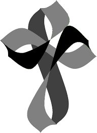 Depicted on the bottom is an infinity sign (∞), and above is a double cross (‡). Everlasting Cross