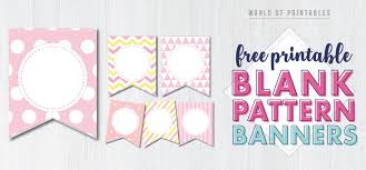 Free Printable Blank Pattern Banner Letters World Of Printables