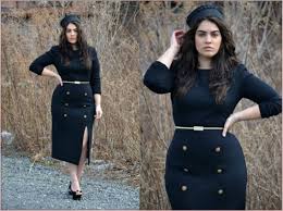 Military Look Dress Overweight Fashion Plus Size Outfits