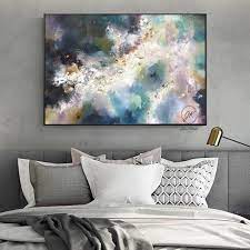 Canvas wall art yellow tree forest landscape picture prints, rustic modern birch trees nature woods abstract painting artwork 16x24 wood gallery and framed for home office living room bedroom decor. Large Wall Art Bedroom Above Bed Abstract Oil Painting Textured Wall Decor Modern Art Original Paintings On Canvas By Julia Kotenko Large Wall Art Bedroom Large Wall Art Diy Abstract Canvas