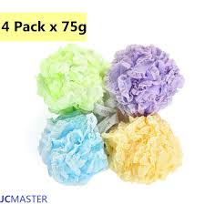 Jcmaster Lace Shower Bath Sponge Pouf Comfortable And Soft Deep Clean 4 Pack Each 75g New Arrival Price 9 99 Loofah Pouf Shower Set