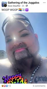 Hey Dave Stauffer, if you think you're talking shit by posting a pic of me  with fake makeup on, at least use one of the incriminating photos you  rainbow sucking bitch! Whoop