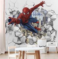 3d Wall Decal Spiderman Spiderman 3d Wall Decals 3d Etsy Kids Room Wall Art 3d Wall Decals Wall Stickers Murals
