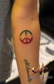 See more ideas about peace tattoos, tattoos, peace sign tattoos. Colorful Peace Sign Tattoo Design Parryz Com