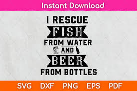 Download I Rescue Fish And Beer Svg Cut File Graphic By Graphic School Creative Fabrica PSD Mockup Templates