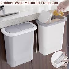 1 35 Gal Hanging Trash Can Kitchen Cabinet Door Lid Wall Mounted Waste Push Top Room 7 48x3 54x11 81 Inches Walmart Com In 2020 Cabinet Doors Kitchen Trash Cans Trash Can