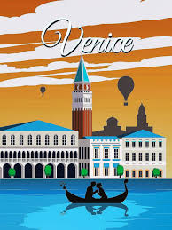 Travel Poster Venice Travel Art Travel Posters Vintage Travel Posters