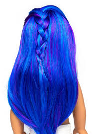Fairy tail wendy marvell cosplay dark blue long wig 40 inches. I M A Girly I Wigs For Dolls I Blue