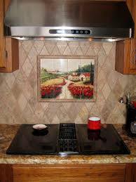 It is also available with a fine frame, made from old walnut wood. Kitchen Backsplash Ideas Red Poppy Road Tile Mural