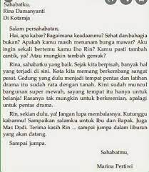 Selain digunakan untuk berkomunikasi dengan orang lain, surat pribadi juga dapat digunakan sebagai sarana menyampaikan keperluan dan mengekspresikan perasaan seseorang terhadap. Contoh Surat Pribadi Untuk Artis Brainly Co Id