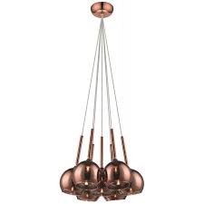 Looking for a unique, modern lighting solution for your living or dining room? Supreme Deco Studd 7 Light Cluster Pendant In Copper Interior Lighting From Cp Lighting Interiors Uk