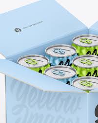 Download Box W Glossy Metallic Cans Mockup In Can Mockups On Yellow Images Object Mockups Yellowimages Mockups