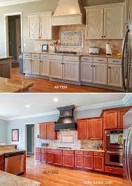 Before, the counter tops seemed to just blend in with the cabinets. Painted Cabinets Nashville Tn Before And After Photos