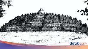Satu sketsa wajah kembali dipublikasikan. Sketsa Pemugaran Candi Borobudur 1983
