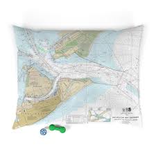 Galveston Bay Entrance Nautical Chart Pet Bed Chart Mugs