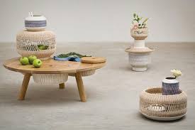 The table is very easy to clean and wipe down. Modern Coffee Table Blending Wicker Baskets Into Unique Wood Furniture Design