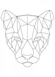 Puma Black Poster Print By Dmc 696 Displate In 2020 Geometric Drawing Geometric Art Animal Pattern Art