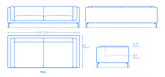 Measure the length, fully reclined. Como 92 Sofa Dimensions Drawings Dimensions Com