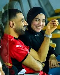 Mohamed Salah and his wife, Magi, caught the spotlight as they attended  Egypt's match against Guinea-Bissau, joining fans in celebrating the  national team's victory.